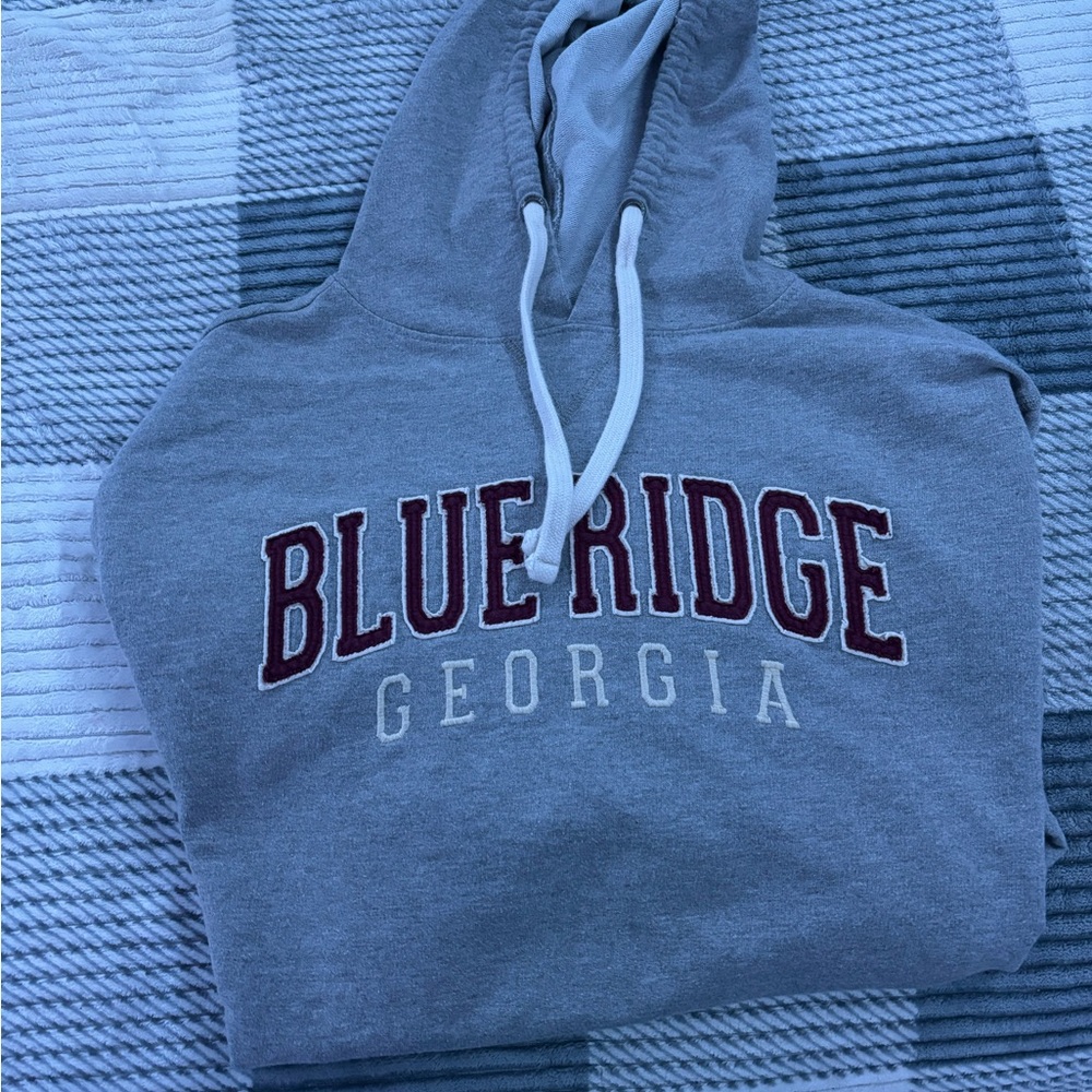 League Gray Hoodie with Red and White Accents